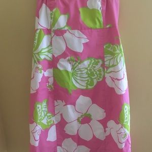 Lilly Pulitzer strapless dress with tie back